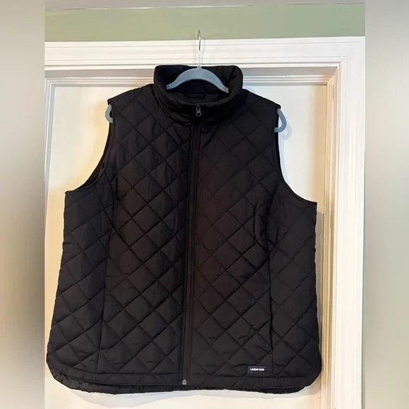 Lands' End Womens Quilted Black Vest - Picture 7 of 8